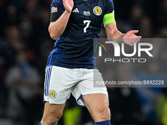 Scotland's John McGinn during the UEFA Nations League match between Scotland and Ukraine at Hampden Park, Glasgow, United Kingdom on 21...