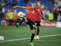 Kevin Kampl central midfield of RB Leipzig and Slovenia during the warm-up before the UEFA Champions League group F match between Real Madri...