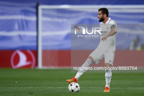 Nacho Fernandez centre-back of Real Madrid and Spain during the UEFA Champions League group F match between Real Madrid and RB Leipzig at Es...