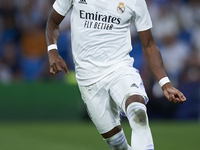 David Alaba centre-back of Real Madrid and Austria in action during the UEFA Champions League group F match between Real Madrid and RB Leipz...