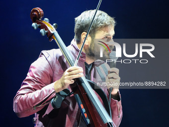 The two cellists Luka Sulic and Stjepan Hauser know by theirs stage name 2Cellos songs on a stage for the last time in their career during t...