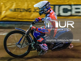 Matej Zagar in action  for Belle Vue ATPI Aces during the SGB Premiership match between Sheffield Tigers and Belle Vue Aces at Owlerton Stad...