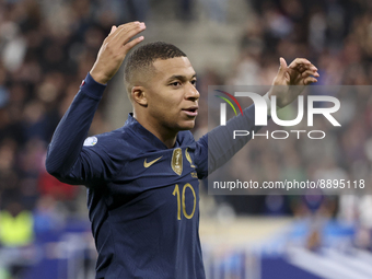 Kylian Mbappe of France celebrates his goal during the UEFA Nations League, League A - Group 1 football match between France and Austria on...