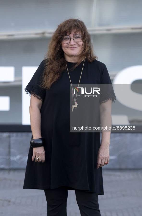 Director and screenwriter Isabel Coixet poses at the presentation of 'The Yellow Ceiling' at the San Sebastian Film Festival, Sept. 22, 2022...