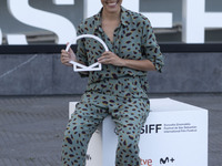 Actress Marta Pachon poses during the presentation of 'El techo amarillo' at the San Sebastian Film Festival, on September 22, 2022, in San...