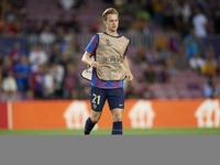 Frenkie de Jong central midfield of Barcelona and Netherlands during the warm-up before the UEFA Champions League group C match between FC B...