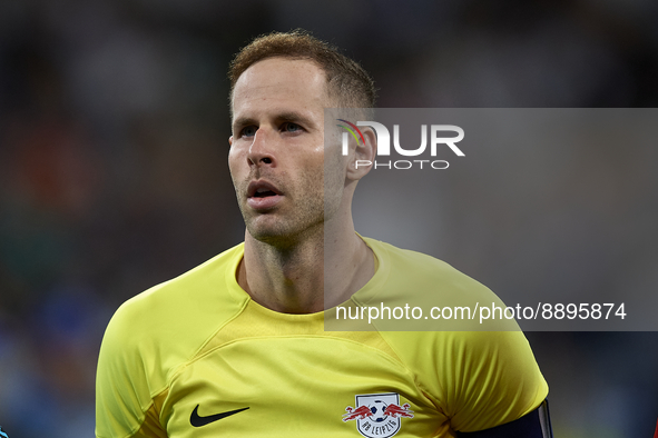 Peter Gulacsi goalkeeper of RB Leipzig and Hungary poses prior the UEFA Champions League group F match between Real Madrid and RB Leipzig at...