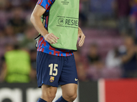 Andreas Christensen centre-back of Barcelona and Denmark during the warm-up before the UEFA Champions League group C match between FC Barcel...