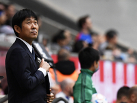 Hajime Moriyasu head coach of Japan during the international friendly match between Japan and United States at Merkur Spiel-Arena on Septemb...