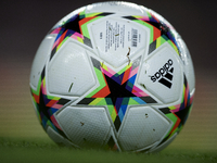 Adidas ball of the UEFA Champions League group C match between FC Barcelona and Viktoria Plzen at Spotify Camp Nou on September 7, 2022 in B...