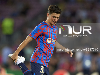 Pablo Torre attacking midfield of Barcelona and Spain during the warm-up before the UEFA Champions League group C match between FC Barcelona...