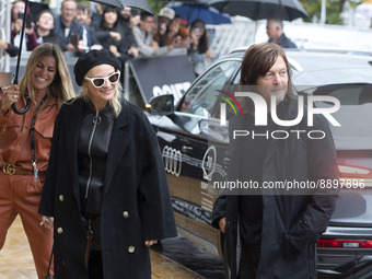 Actress Diane Kruger arrives at the San Sebastian Film Festival with her partner, actor Norman Reedus, at the Hotel Maria Cristina, Septembe...