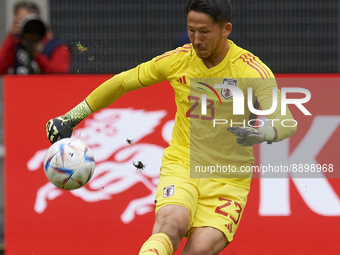 Daniel Schmidt goalkeeper of Japan and Sint-Truidense VV during the international friendly match between Japan and United States at Merkur S...