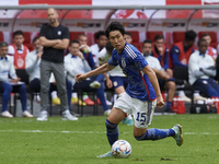 Daichi Kamada attacking midfield of Japan and Eintracht Frankfurt runs with the ball during the international friendly match between Japan a...