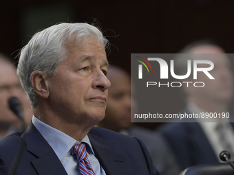 CEO JPMorgan Chase Bank Jamie Dimon testifies before Senate Banking and Urban affairs Committee about Annual Oversight of the Nations Larges...