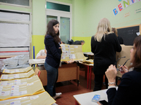 Ballot counting in a section of Pisa, Italy, on September 25, 2022. The general election was held on Sunday, September 25.  First exit polls...