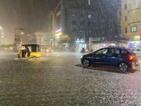 Heavy rains lash several parts of Hyderabad on Monday 26th September 2022. (