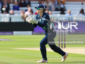 England Women's Amy Jones during Women's One Day International Series match between England Women against India Women at Lord's Cricket  Gro...