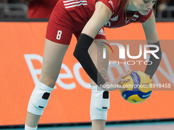 Zuzanna Gorecka (POL) during the FIVB Volleyball Women's World Championship match between Poland v Thailand, on September 27, 2022, in Gdans...