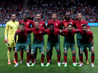 Portugal's starter team before the UEFA Nations League Group A2 football match between Portugal and Spain, at the Municipal Stadium in Braga...