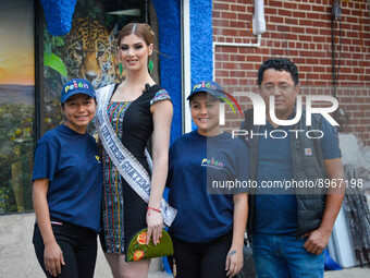 Miss Universe Guatemala, Ivana Batchelor participates in the inauguration of the restaurant 