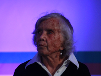 French writer, journalist and activist, Elena Poniatowska during a conference at the opening of the XXII Zocalo International Book Fair on O...