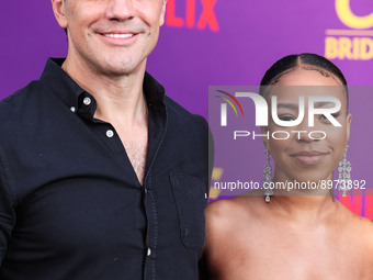 American writer, producer and director Jeff Wadlow and American actress Priah Ferguson arrive at the Los Angeles Special Screening Of Netfli...