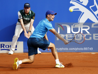 BARCELONA-SPAIN -24 April: Thiem in the match between Giraldo and D. Thiem, for the 1/8 final of the Barcelona Open Banc Sabadell, 62 Trofeo...
