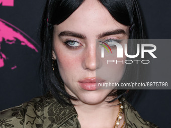 American singer-songwriter Billie Eilish (Billie Eilish Pirate Baird O'Connell) wearing Gucci arrives at the 2022 Environmental Media Associ...