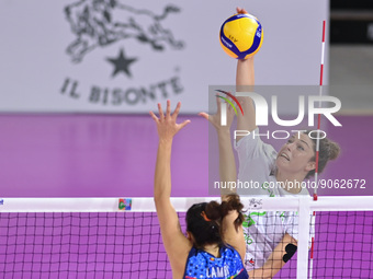 Alice degradi (E-Work Busto Arsizio) during the Volleyball Italian Serie A1 Women match Il Bisonte Firenze vs e-work Busto Arsizio on Octobe...