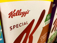 Kellog's packaging are seen in a shop in Chicago, United States on October 19, 2022. (