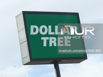Dollar Tree logo is seen near the shop in Streator, United States on October 15, 2022. (