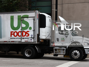 US Foods logo is seen on a truck in Chicago, United States on October 18, 2022. (