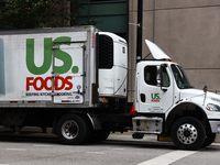 US Foods logo is seen on a truck in Chicago, United States on October 18, 2022. (