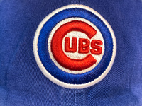Cubs logo is seen on a cap in the shop in Chicago, United States on October 19, 2022 (