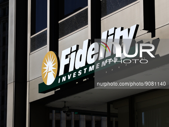 Fidelity Investments logo is seen on the building in Chicago, United States on October 19, 2022. (