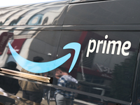Prime logo is seen on a car in Chicago, United States on October 14, 2022. (
