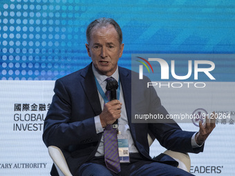 Chairman and Chief Executive Officer of Morgan Stanley, James Gorman speaking at Panel 1 Navigating Through Uncertainty, during the Hong Kon...