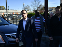 Dem. Gubernatorial nominee Josh Shapiro arrives as prominent members Democratic Party gather for a traditional Election Day lunch at Relish...