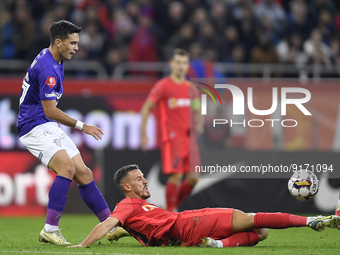 Razvan Oaida in action during the game between FCSB and Rapid Bucuresti in Round 17 of Liga 1 Romania at National Arena Stadium on November...