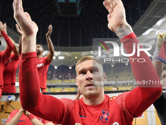Joonas Tamm in action during the game between FCSB and Rapid Bucuresti in Round 17 of Liga 1 Romania at National Arena Stadium on November 0...