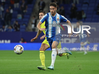 Javi Puado during the match between RCD Espanyol and Real Valladolid, corresponding to the week 14 of the Liga Santander, played at the RCDE...