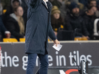 Leeds Uniteds manager Jesse Marsch gestures on the touchline  during the Carabao Cup match between Wolverhampton Wanderers and Leeds United...