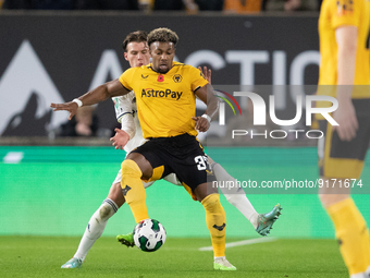 Wolvess Adama Traore during the Carabao Cup match between Wolverhampton Wanderers and Leeds United at Molineux, Wolverhampton on Wednesday 9...