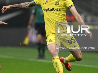 Alessandro Bastoni of Inter Fc during the Italian Serie A tootball match between Inter FC Internazionale and Bologna Fc on  November 9, 2022...