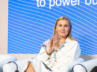 Kadri Simson, Commissioner for Energy in European Commission attends a discussion panel during the COP27 UN Climate Change Conference, held...