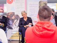 Genieve Darrieussecq, Minister Delegate to the Minister of Solidarity, Autonomy and the Disabled, in charge of the Disabled, visited the FSE...