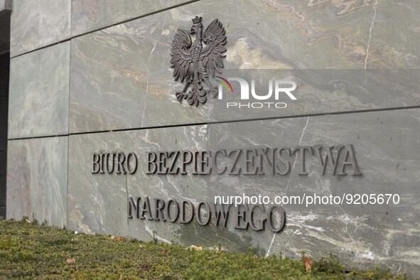 Polish National Security Council inscription seen in Warsaw on 16 November, 2022. 