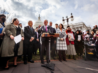 Senate Majority Leader Chuck Schumer (D-NY) at a press conference on legislation to make the Deferred Action for Childhood Arrivals Act perm...