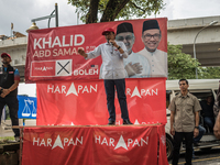 Malaysia's opposition leader Anwar Ibrahim, chairman of Pakatan Harapan (The Alliance of Hope) coalition, speaks during an election campaign...